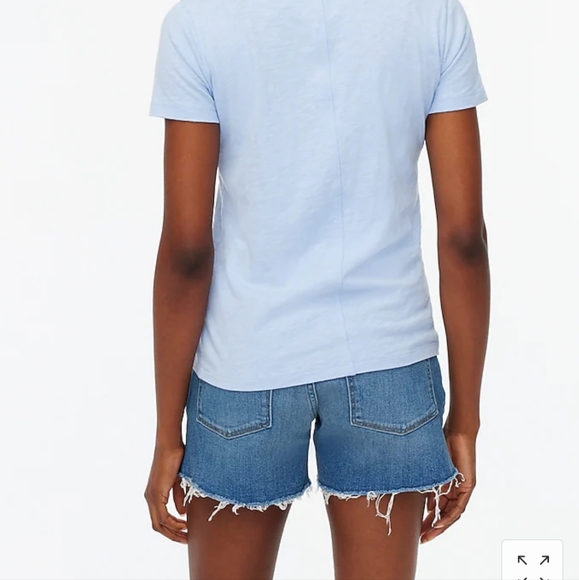 NWT J Crew Maternity Cut off Denim Shorts Side Panel L - Picture 3 of 12